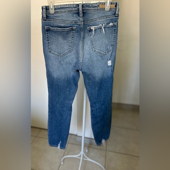 Women's Distressed Blue Jeans - Picture 2 of 6